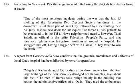 excerpt from Israeli report